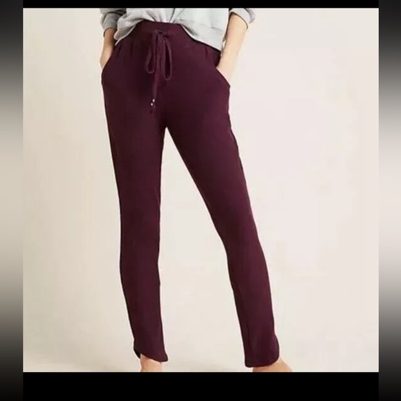 Saturday Sunday Anthropologie Joggers Purple Lounge Sweatpants Plum Suha small - Picture 3 of 9